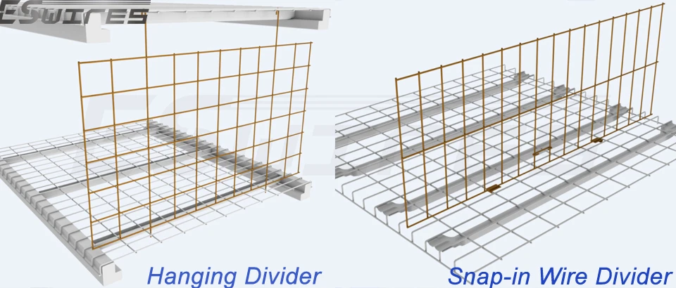 hanging divider and snap-in divider